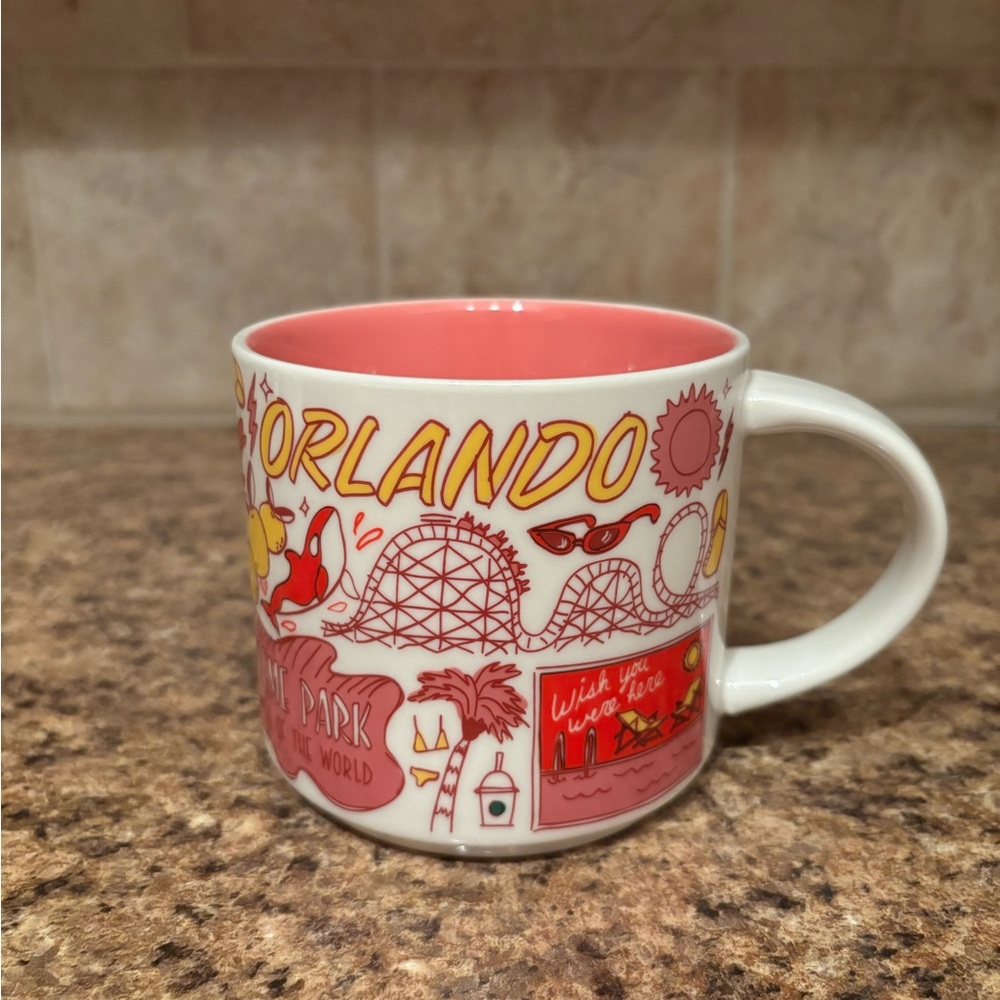 Starbucks Orlando Mug with Pink Interior